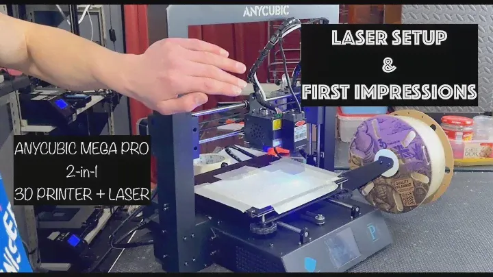 ЛАЗЕРНАЯ насадка || Настройка и первые впечатления || 3D-принтер Anycubic Mega Pro 2-в-1