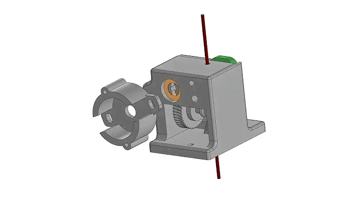 Директ экструдер на червячном редукторе для ANYCUBIC I3 MEGA