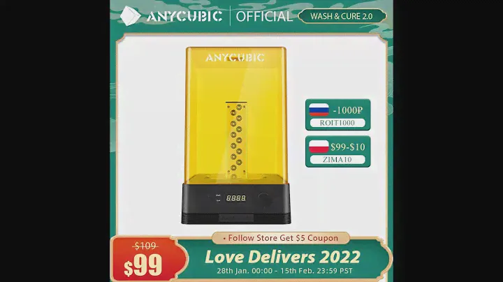 ANYCUBIC Wash & Cure 2 0 Washing Curing 2 in 1 Machine LCD UV Resin 3D Printing Models For Mars