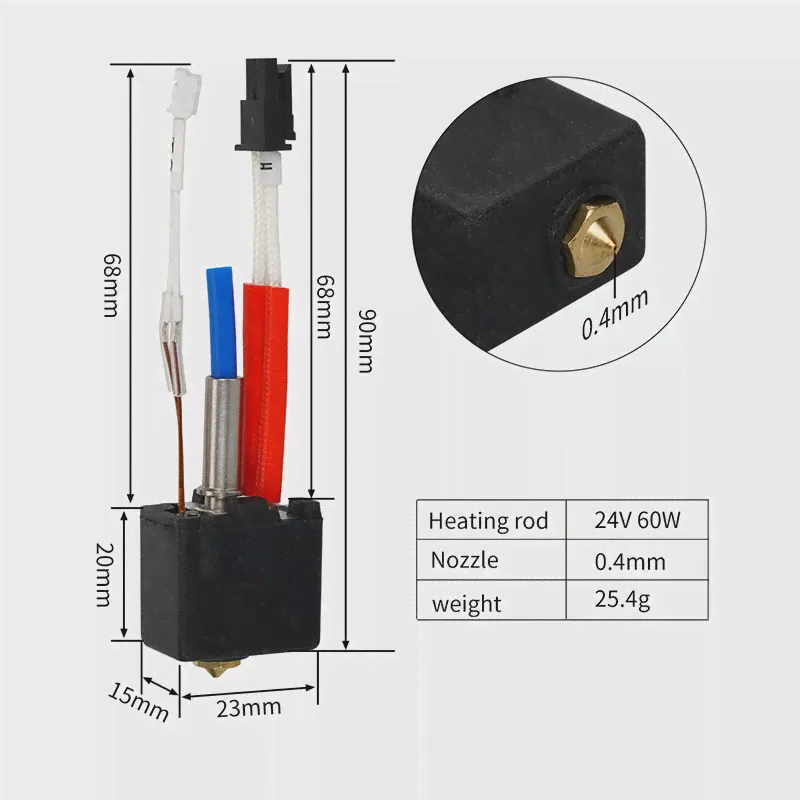 Для Anycubic Kobra 2 Hotend сопло из закаленной стали для Anycubic 2 Neo Hotend комплект для Anycubic Kobra 2 max (art.: 3920c486f8dc2)-2