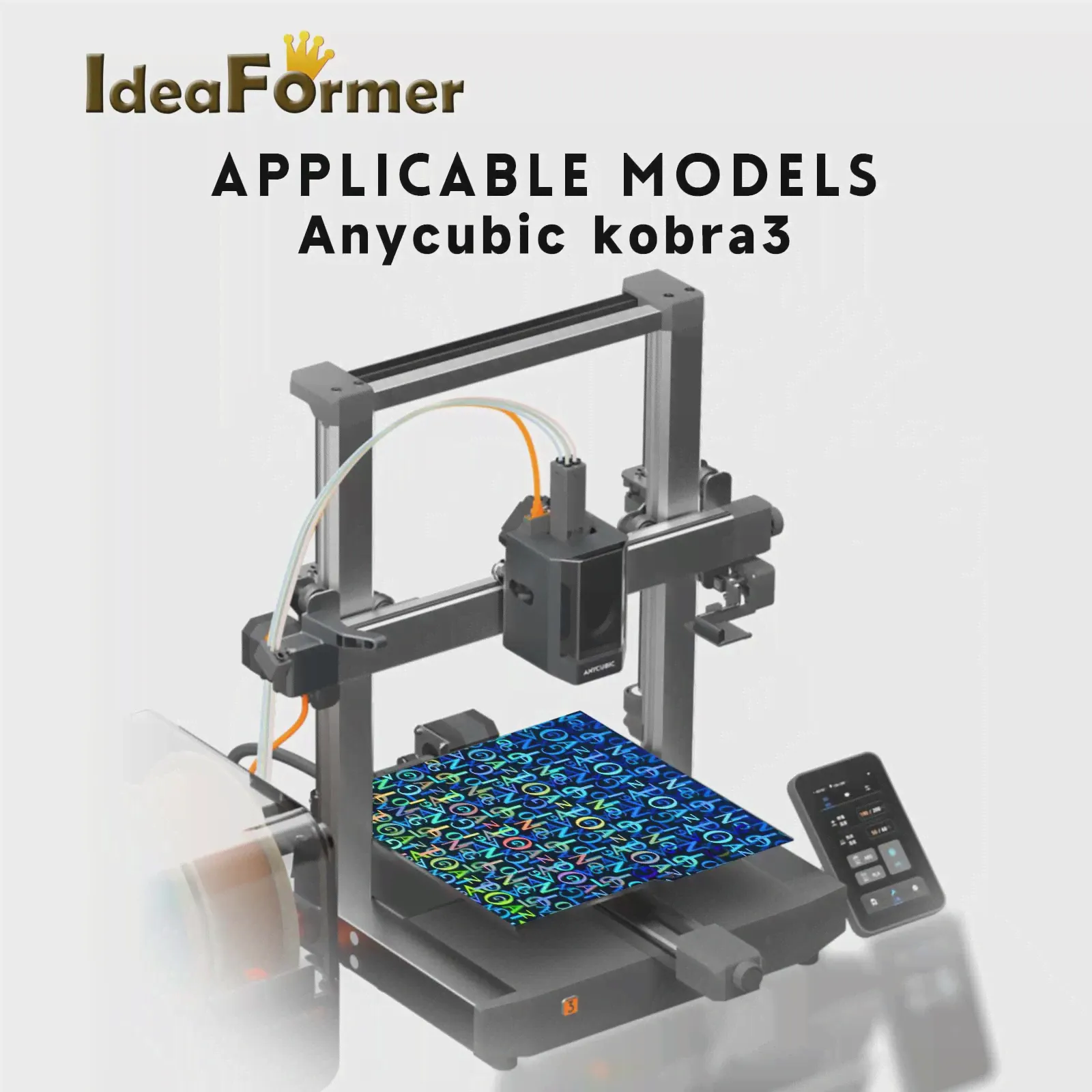 Комбинированная сборная пластина Anycubic Kobra 3 256x268 без магнитной пружины, стальной лист PEO PET, двусторонняя Подогреваемая кровать Anycubic Kobra 3 (art.: 3920c7f8ebdae)-1
