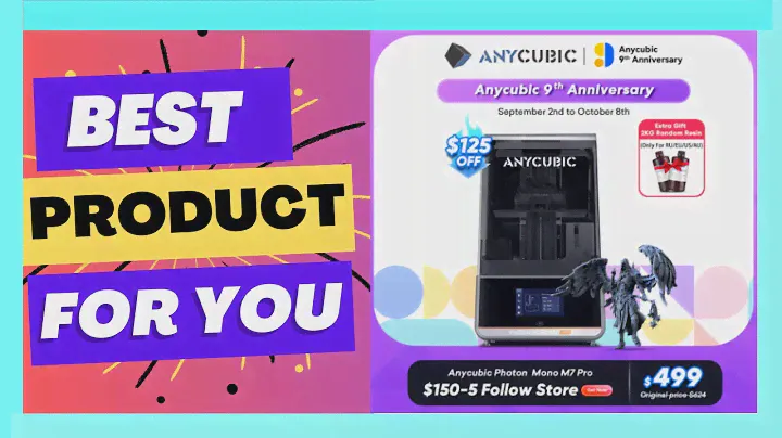 ANYCUBIC Photon Mono M7 Pro 10.1'' LCD Resin 3D Printer 14K Mono MSLA