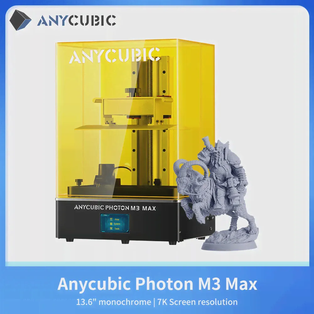 ANYCUBIC Photon M3 Max ЖК-3D-принтер 13,6 Дюймов 7K с Высоким Разрешением, Автоматический Наполнитель из смолы, УФ-Смола, Размер печати 300*298*164 мм-0