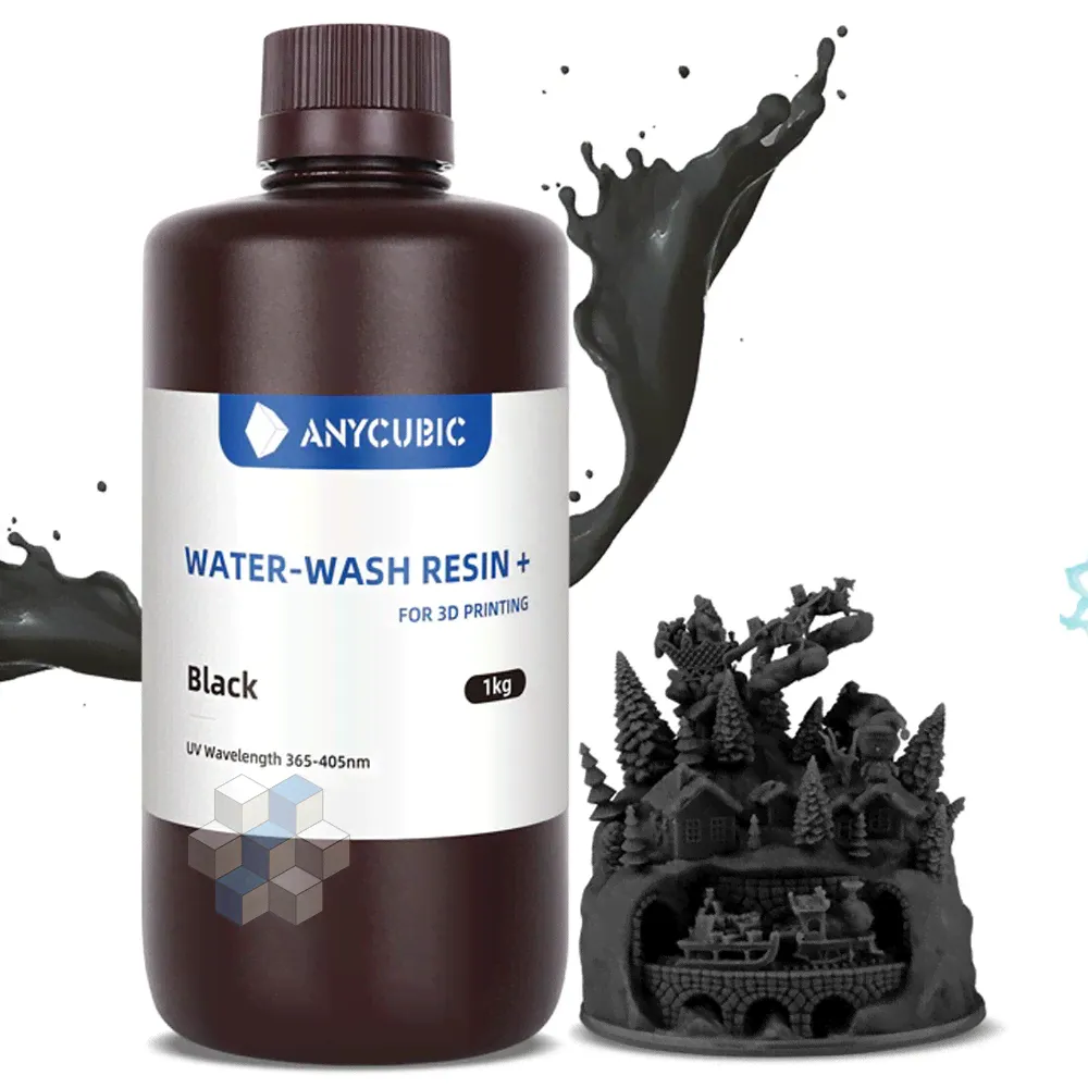 Фотополимерная водосмываемая смола Anycubic Water Wash Resin+ черная-4