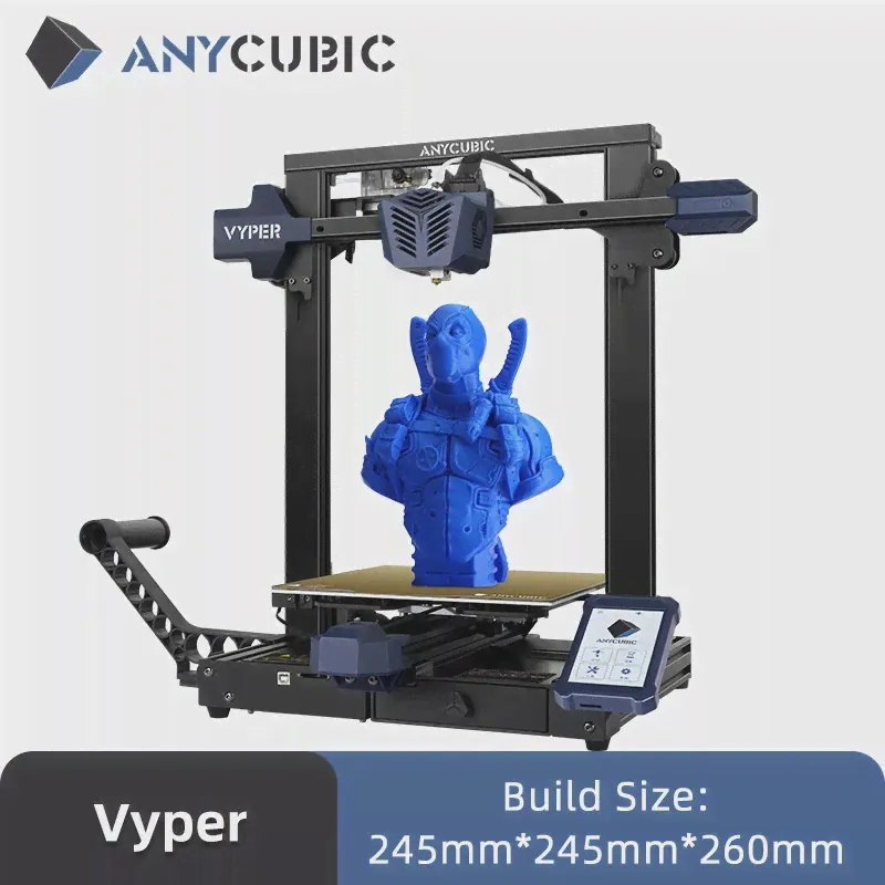 ANYCUBIC Новейший 3D-принтер FDM, Vyper, 3D-принтер с автоматическим выравниванием с размером печати 245*245*260 мм, Автоматическое выравнивание 3D-печати-0