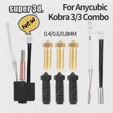 Комбинированный комплект для Hotend Anycubic Kobra 3, сопло для термистора, нагревательный Блок 24 в 50 Вт, силиконовые носки Kobra K3, запасные части, аксессуары (art.: 3920c86f28e0f)