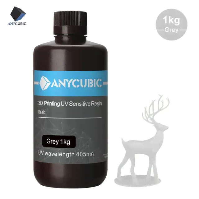 Смола Anycubic 3d printing uv sensitive resin basic 1кг серая-0