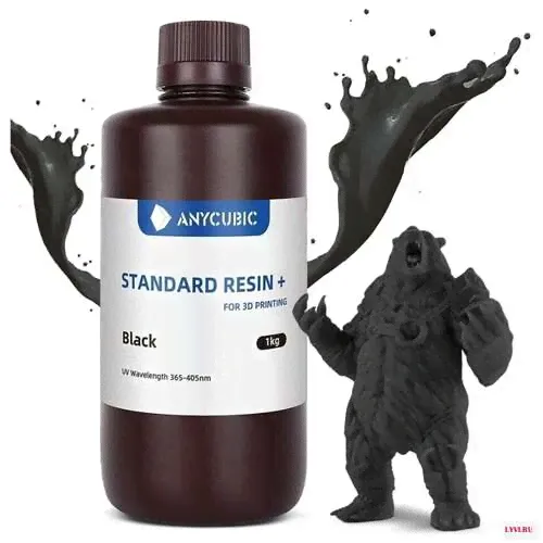 Фотополимер Anycubic Standard Resin+ (Черный) 1кг/бутылка-0
