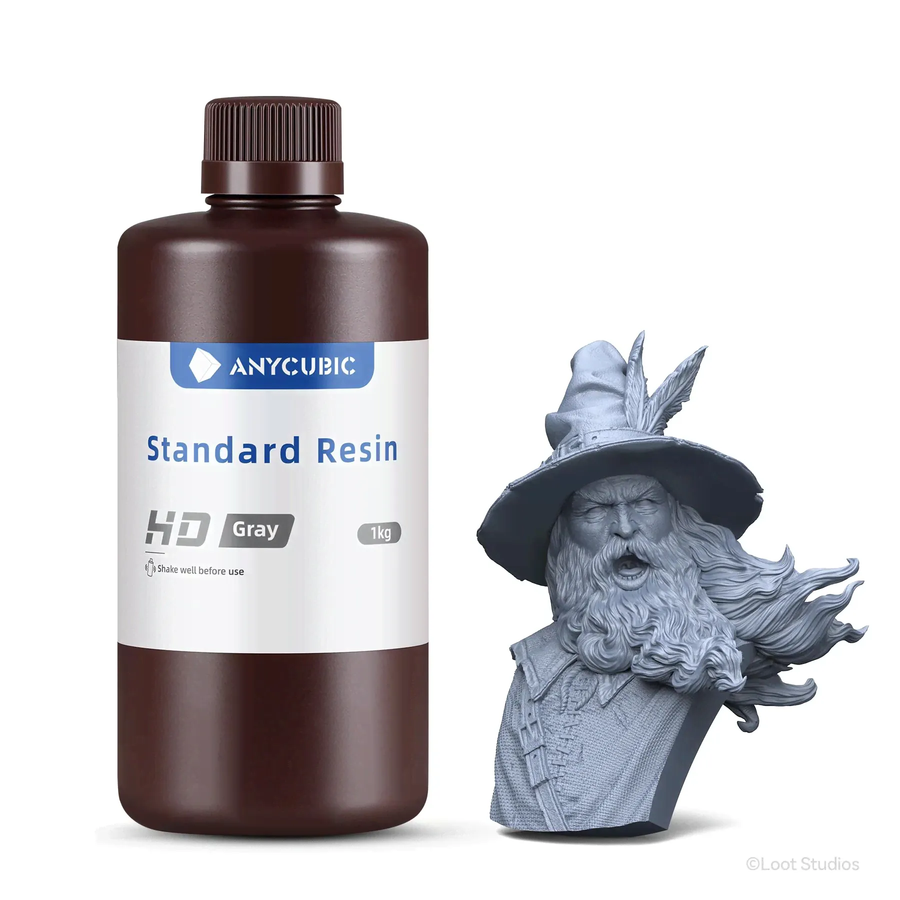 Фотополимерная смола Anycubic Standart Resin, 1л. HD серая