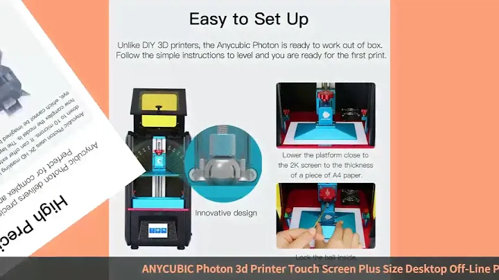 Unboxing ANYCUBIC Photon 3d Printer Touch Screen Plus Size Desktop O