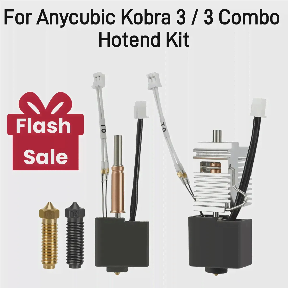 Комплект Hotend для Anycubic Kobra 3 Биметаллический терморазрыв Hot End 24 В 50 Вт Нагревательная трубка Термистор для Anycubic Kobra 3 Combo Печатающая головка (art.: 3920c891661e3)-0